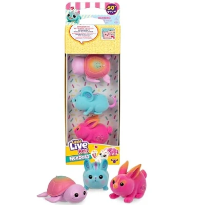 Image de Little Live Pets NeeDees Jouet électronique interactif réactif au Toucher Portable à emporter Partout, réponds Ses Besoins et gagne des Points, Plus de 50 Sons réactions, Collectionne 13