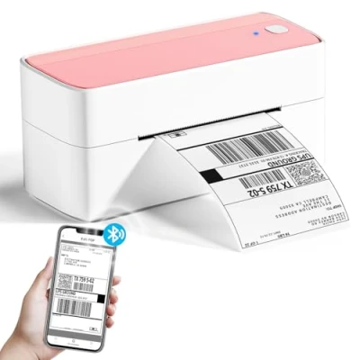 Image de Phomemo Imprimante d&#039;étiquettes Bluetooth, PM241BT Thermique Ttiquette 4X6, d&#039;expédition Bluetooth Label Printer pour Code à Barres, Amazon, DHL, FedEx, UPS