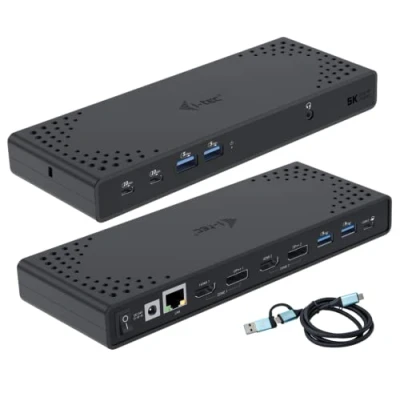 Image de i Tec USB 3.0/USB C/Thunderbolt 3 Dualdock Power Delivery 100W CADUA4KDOCKPDL2