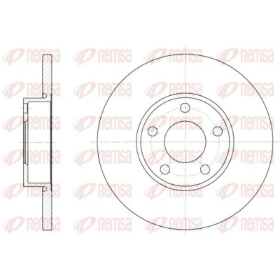 Image de REMSA 6327.00 Disque de frein Essieu Avant 288, 288 15 5 plein AUDI: A4 B5 Avant, Berline, A6 C4