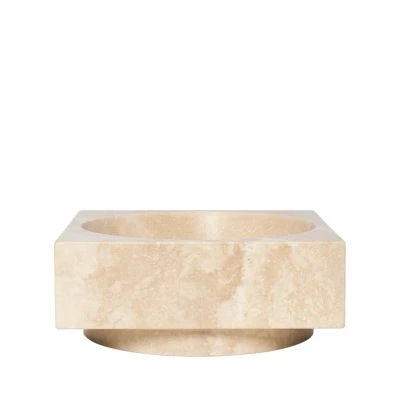 Image de Ferm Living Bol décoratif Hew haut Travertin