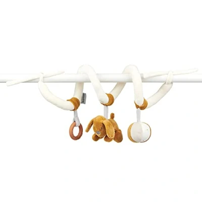 Image de Nattou Spirale d&#039;Activités, Chien Charlie, Avec Hochet et Anneau en Silicone, 32 x 25 cm, Végétalien, 100% polyester, Coton/polyester, Blanc Marron