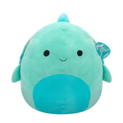 Image de Squishmallows Original Peluche de 40 cm Cascade la Tortue Bleu Sarcelle avec Coquille à Teinture Officielle Jazwares