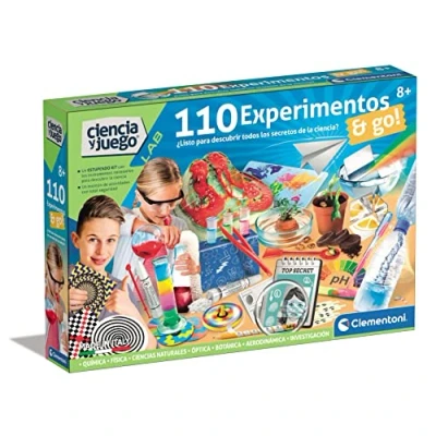 Image de Clementoni 110 expériences, Jeu Scientifique Laboratoire de Chimie, Jouet Espagnol à partir 8 Ans (55474)