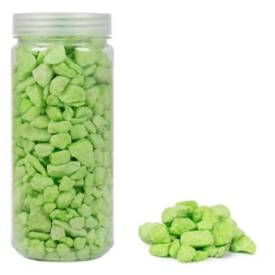 Image de HEKU 30336 16 : Pierres décoratives Vert Clair, 750 g, dans Une boîte refermable.