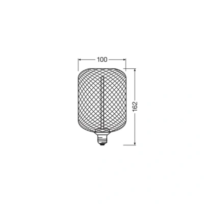 Image de OSRAM DECOR quadratische LED Lampe mit 3.5W und Strohfilament, gemütliches Warmweiß 818, 150lm/1800K, klares goldfarbenes bleifreies Glas, E27 Schraubgewinde, dimmbar, 100 mm Durchmesser.