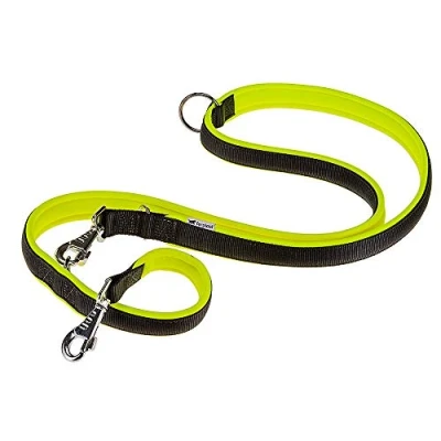 Image de Ferplast Laisse pour Chien ERGOFLUO, de Dressage Petit Chien, Poignée Rembourrée, Mousqueton en métal. Longueur réglable. Taille 200 cm, Jaune