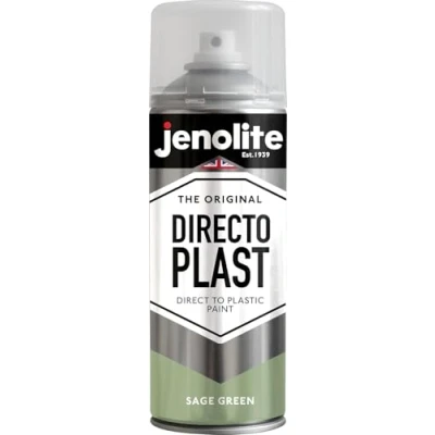 Image de JENOLITE Directoplast Peinture en aérosol brillante VERT SAUGE 400 ml multi surfaces Pour tous types de plastique Aucun apprêt requis Ral 7494C