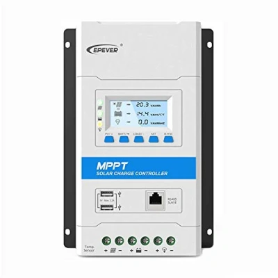 Image de SolaMr 40A MPPT Régulateur de Charge Solaire 12V/24V Contrôleur Batterie pour Panneau avec Écran LCD et Double Port USB TRIRON 4210N