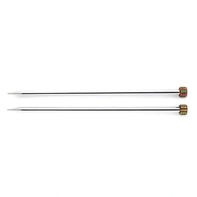 Image de KnitPro KP10219 Nova Aiguilles Simples Pointes Bois Argent 34 x 3,5 19,5 cm