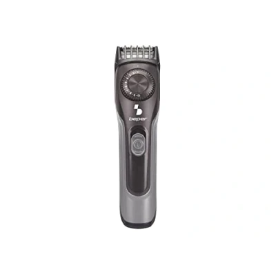 Image de Beper 40.332 Tondeuse à barbe rechargeable, également adaptée aux cheveux, lames amovibles en acier inoxydable, 20 longueurs, chargement par câble USB (adaptateur mural non inclus)