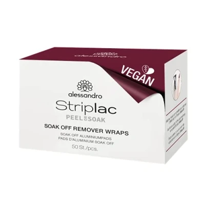 Image de alessandro Striplac PEEL OR SOAK Remover Wraps 50 ST Dissolvant, Taille: One Size,