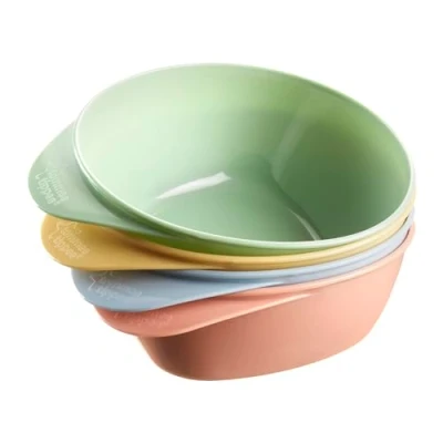 Image de Tommee Tippee Easi Scoop Baby Feeding Bowls with Triangular Base and Ergonomic Handle, Stackable, Pack of 4