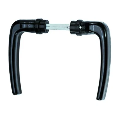 Image de Alberts 654047 Béquille pour portails en grillage ondulé aluminium, anodisée, noir écartement 50 mm largeur 115