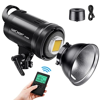Image de Lampe de Photographie ST 60W avec Télécommande Eclairage Continu Dimmable pour Enregistrement Vidéo, Mariage