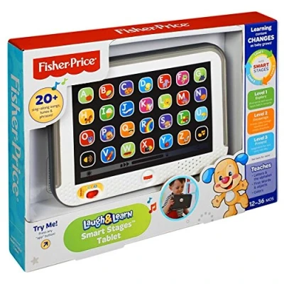 Image de Fisher Price Jouet Ma Tablette Éveil Progressif Rires et avec Musique lumières, pour Enfants à partir de 1 an, Version: Polonais, DHN29