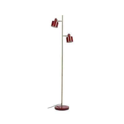 Image de DybergLarsen Ocean Lampadaire Rouge Foncé/Laiton