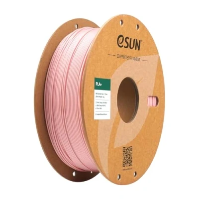 Image de eSUN Filament PLA+ 1.75mm, d’Impression 3D PLA Plus, Précision Dimensionnelle +/ 0.03mm, Bobine de 1KG (2.2 LBS) pour Imprimantes 3D,Rose Pêche
