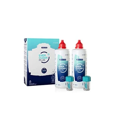 Image de Avizor Ever Clean Plus Liquide pour Lentilles de Contact, 2 x 350 ml + 90 Comprimés, 1 Unité