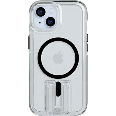 Image de tech21 Evo Crystal Kick Coque pour iPhone 15 Plus, Compatible avec MagSafe, Étui de téléphone Base, TPU Material, Clear/Noir, 15x Militaire Protection des Chutes: 4,9m