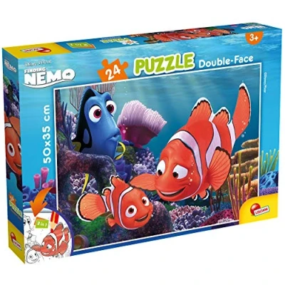 Image de Liscianigiochi DF Plus Finding Nemo/Finding Dory Enfants, 86481, DISNEY Puzzle Double Face 24 pièces NEMO