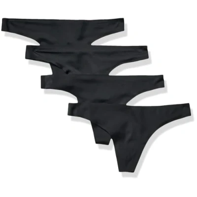 Image de Amazon Essentials String Stretch Thermocollé sans Couture Femme, Lot de 4, Noir, 40