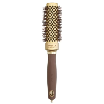 Image de Olivia Garden Brosse Straight Wavy Bristle Gold&amp;Brown Brush Ø30mm