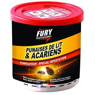 Image de FURY Fumigateur punaises de lit &amp; acariens Diffuseur spécial infestation Effet immédiat Protection jusqu&#039;à 25m² Sans gaz propulseur traces Fabrication Française