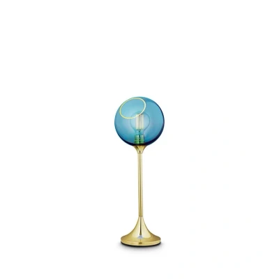 Image de DESIGN BY US Lampe à poser Ballroom, bleu, verre, soufflé la bouche, intensité