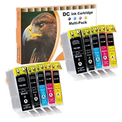 Image de D&amp;C Cartouches d&#039;encre Compatible Remplacement pour Canon PGI 5 CLI 8 Pixma MP530 MP600r MP610 MP800r MP810 MP830 MP970 MX700 MX850 iP3300 iP3500 iP4200x iP4300 iP4500x iP5200 (10 Pack)