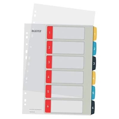 Image de Leitz Intercalaires Imprimables 1 5, Robustes, Cosy, Multicolore, 12400000