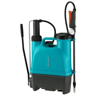 Image de Gardena Pulvérisateur Dos 12l Plus : à Pression avec Lance télescopique, Grande Ouverture de Remplissage, récipient Forme Ergonomique, buse en Laiton Haute qualité (11142 20)