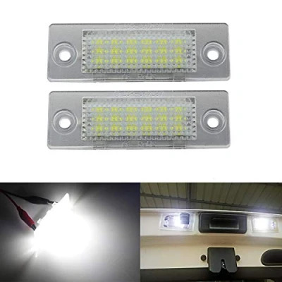 Image de GOFORJUMP 2 Pcs 18 LED 3528 SMD Nombre Plaque D&#039;immatriculation Lumière Lampe Style De Voiture pour V/W Touran Caddy 3 Golf 5 Plus Jetta Passat B5.5 B6 Berline