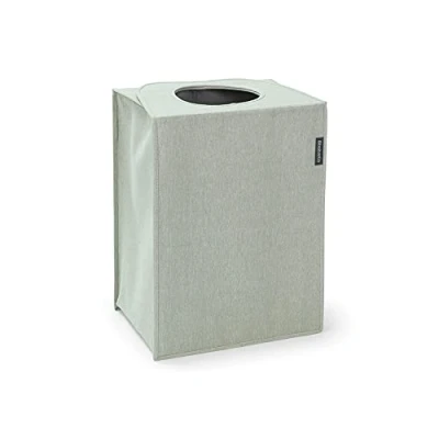 Image de Brabantia Sac à Linge Rectangulaire Le Haut Pliable L&#039;ouverture Quick Drop Peu Encombrant Facile Vider Gros Volume Vert 55 L