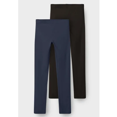 Image de NAME IT NKFVIVIAN 2P Legging L Noos, Saphir foncé/Paquet : emballé avec Noir, 158 cm Garçon