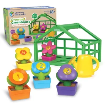 Image de Learning Resources Serre Ensemble de Jeux Couleurs et Chiffres, Maternelle Section, d&#039;apprentissage pour Tout Petits, Montessori, Jouet Durable, dès 18 Mois, LER3605, Taille Unique