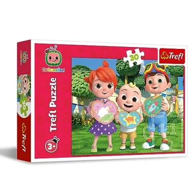 Image de Trefl Cocomelon Jouon Ensemble 30 Pièces Puzzle coloré avec des Personnages de Bande Dessinée, Divertissement Créatif, Loisir pour Les Enfants à partir 3 Ans, 18295, Multicolour