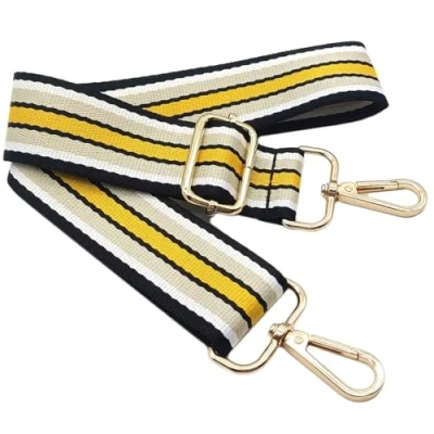 Image de Bandouliere de Rechange Reglable Jaune, Sangle Sac a Main Remplacement, Universelles mit Boucle Dore pour Femme à Main, Bandoulière Accessoires, 1001