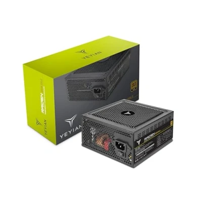 Image de Yeyian Raiden 650W Alimentation PC Semi modulaire 80+ Or PCIE6+2 ATX 12V Version 2.0 Câbles Plats Ventilateur de 140 mm Compatible Jeu Nvidia AMD (Noir)