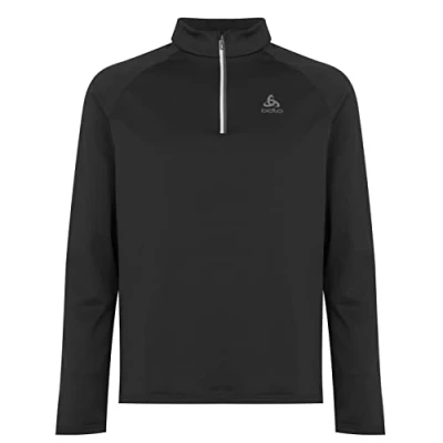 Image de Odlo Homme Midlayer 1/2 Zip Besso Tricot, Noir, XXL EU