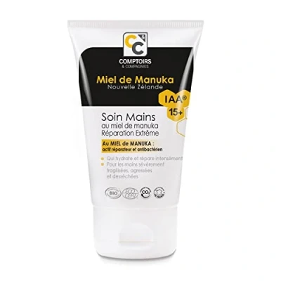 Image de COMPTOIRS et COMPAGNIES Soin Mains Réparation Extrême au Miel de Manuka IAA15+ Nourrit Hydrate Certifié Bio 50ml
