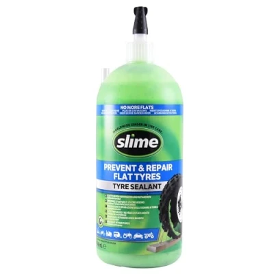 Image de Slime 10031, Produit Anti crevaison, Prévention et Réparation, Véhicules Non Routiers, Remorques, Tout terrain, Quads, Brouettes, Toxique, Écologique, Flacon de 946 ml