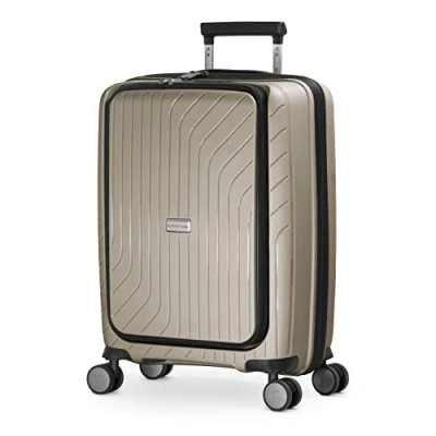Image de Hauptstadtkoffer TXL Trolleys de Voyage en 3 Tailles, Coque Rigide polypropylène Robuste et léger, Champagne, 3er Kofferset (Laptopfach), Ensemble valises