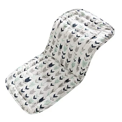 Image de Miracle Baby Coussin de Siege Poussette Portable, Réducteur Universelle, Tapis pour et Chaise Haute Bébé, en Coton Doux Réversible, 32x78cm (Géométrie)