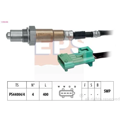 Image de EPS 1.998.068 Sonde lambda Made in Italy OE Equivalent chauffé, planaire, Filetage prégraissé PEUGEOT: 207 3/5 portes, 206 SW