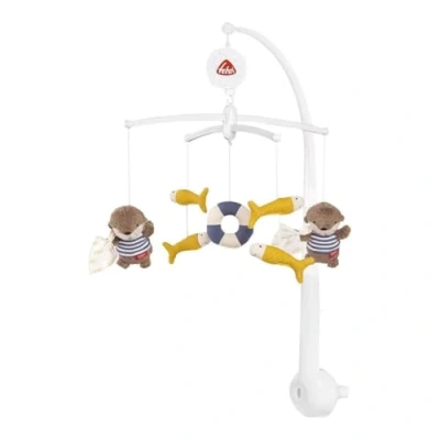 Image de Fehn Mobile musical à remonter Avec mélodie musicale de la berceuse Mozart et figurines pour apaiser occuper fixation au lit bébé 0 5 mois