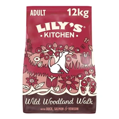 Image de Lily’s Kitchen Fabriqué à partir d’ingrédients naturels Adulte Aliments secs pour chiens Saumon et chevreuil Recette sans céréales 12kg