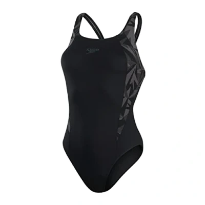Image de Speedo Hyperboom Maillot de bain, Femme, Taille: 32, Hyper black/oxid/charcoal