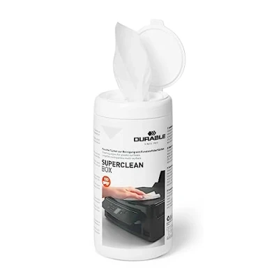 Image de Durable 570802 Superclean Box Lingette Pré Imprégnée Multi Surfaces Boîte Distributrice Rechargeable de 100