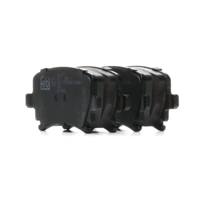 Image de FEBI BILSTEIN 16540 Jeu de plaquettes frein Essieu arrière préparé pour indicateur d&#039;usure, contact signal d&#039;usure exclu avec kit vis